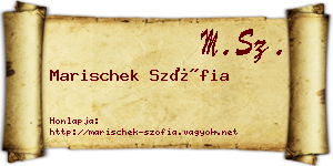 Marischek Szófia névjegykártya